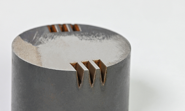 a close-up of a metal object